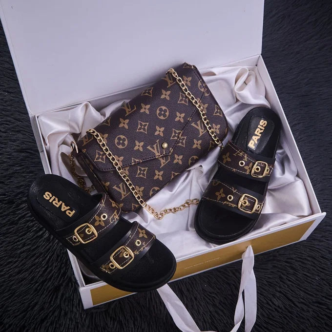 صندالة أنيقة + حقيبة فاخرة + عطر مجاني 🎁