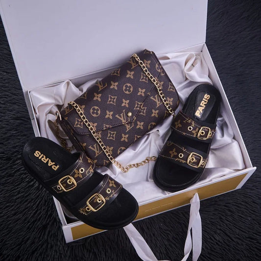 صندالة أنيقة + حقيبة فاخرة + عطر مجاني 🎁