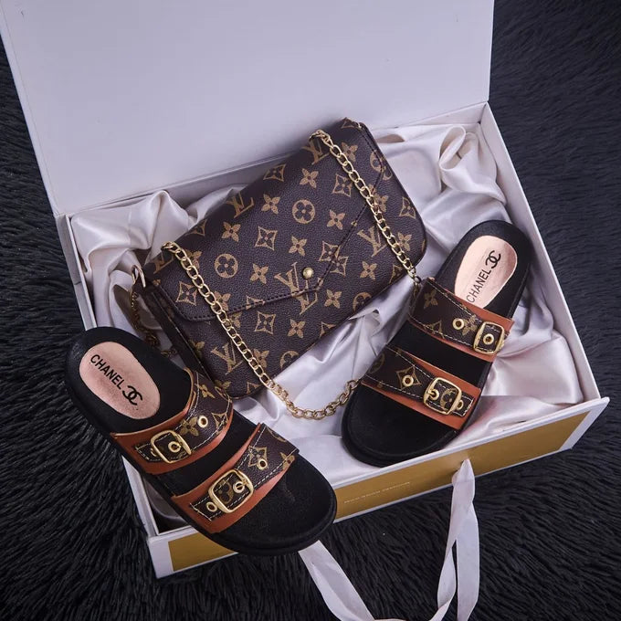 صندالة أنيقة + حقيبة فاخرة + عطر مجاني 🎁