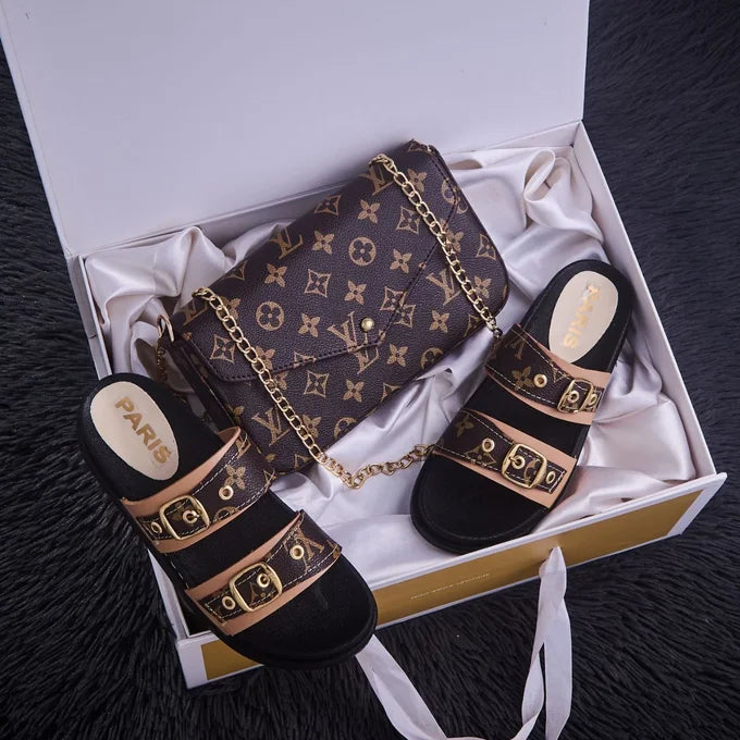 صندالة أنيقة + حقيبة فاخرة + عطر مجاني 🎁